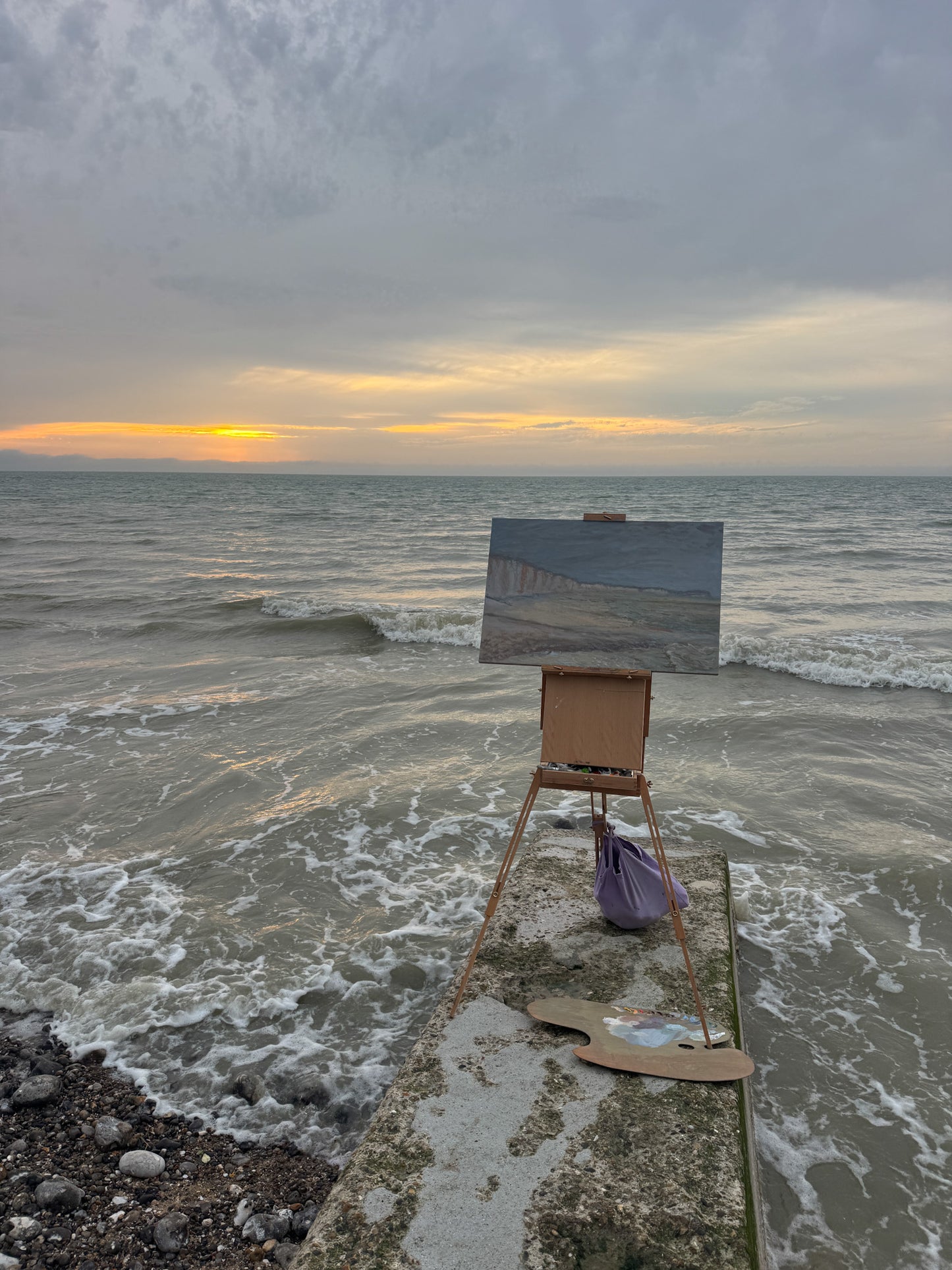 'Stormy sea in Veules-les-Roses'