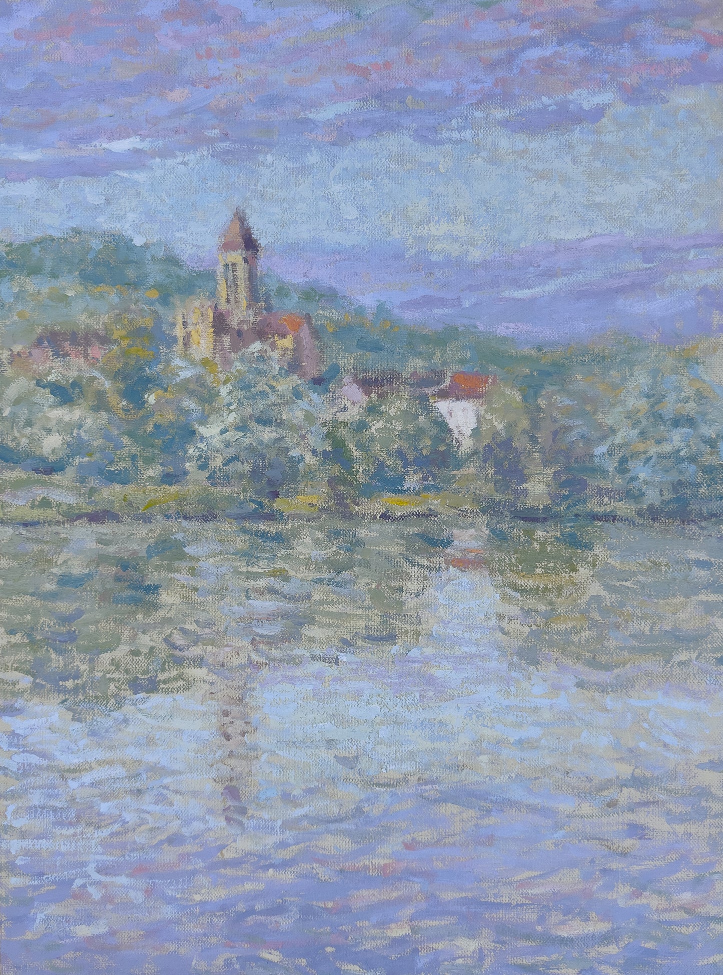 'Widok na Vétheuil. Lavacourt'