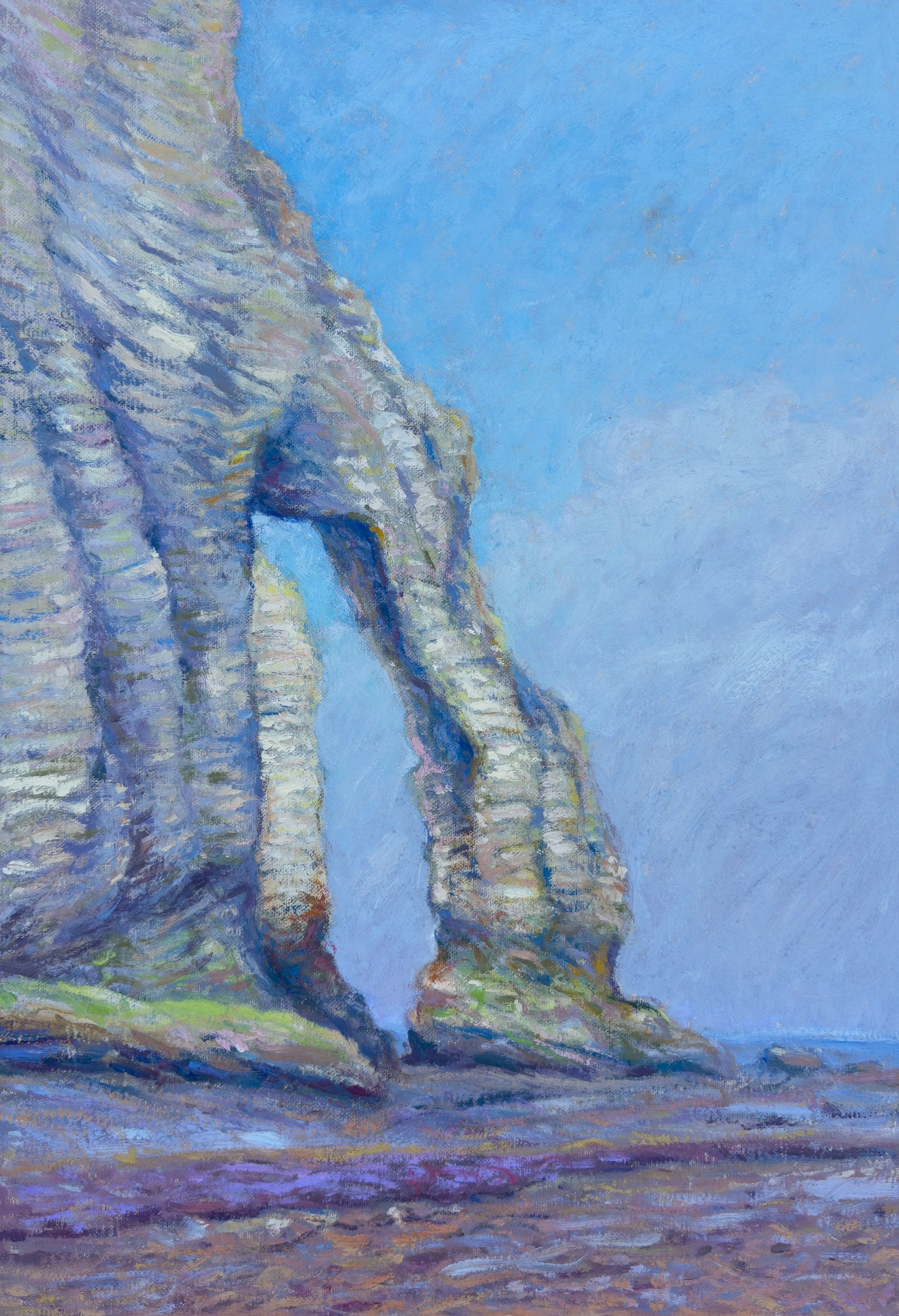'Poranek z klifami w Étretat'