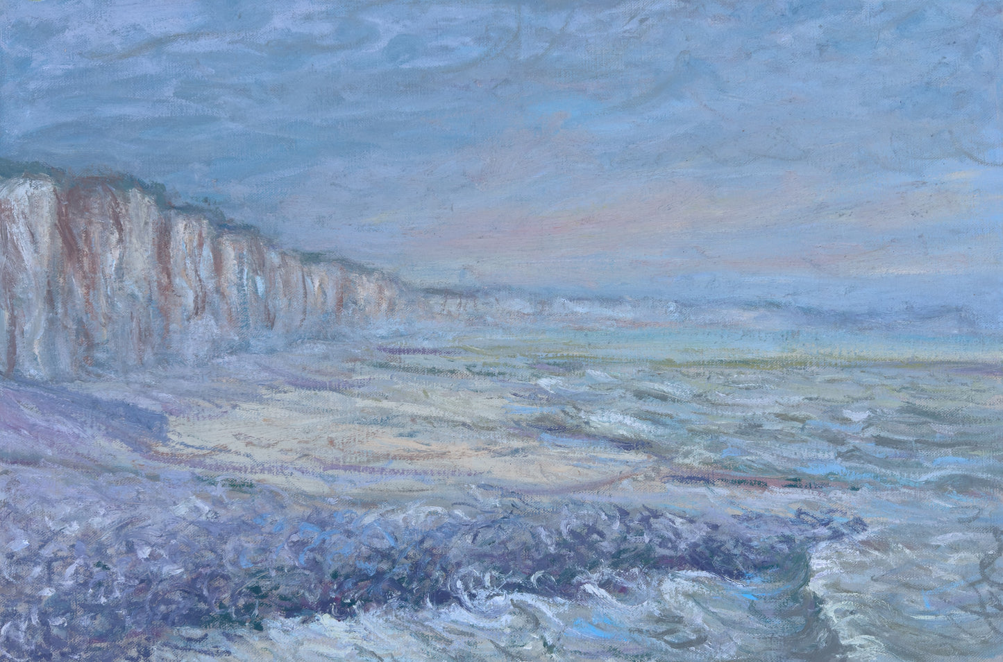 'Stormy sea in Veules-les-Roses'