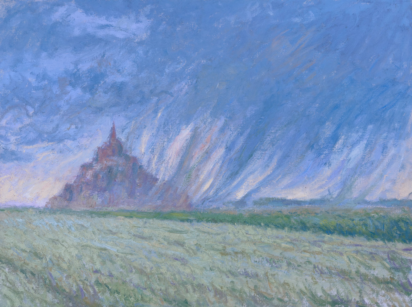 'Krajobraz po burzy, widok na Mont St Michel'
