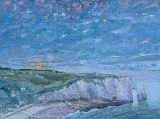 'Moonset at Étretat'
